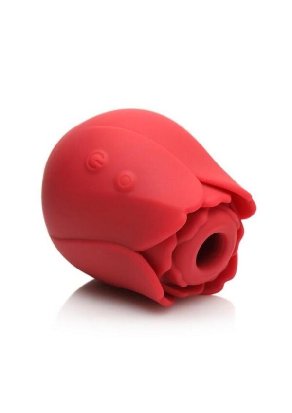 Bloomgasm Cyber Rose Sucking and Vibrating Digital Rechargeable Silicone Clitoral Stimulator - Red - Image 2