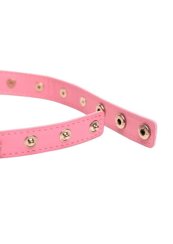 Master Series Spiked Heart Choker - Pink - Image 3