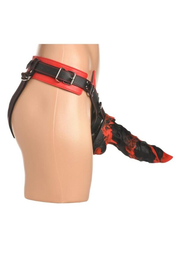 Creature Cocks Horny Devil Strap-On Harness - Red/Black - Image 3