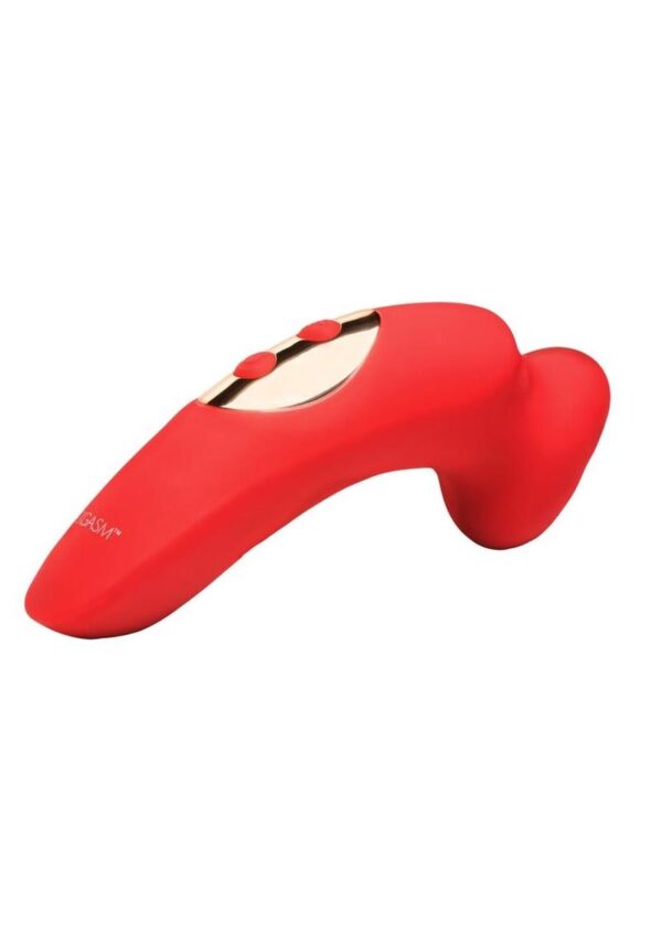 Lickgasm Plump Rechargeable Silicone Kiss Sucking and Vibrating Clitoral Stimulator - Red - Image 2