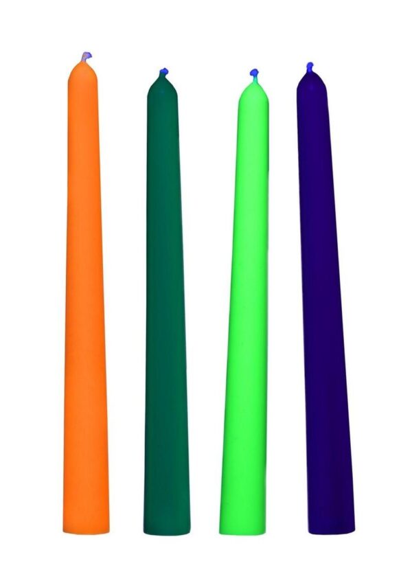 Master Series Glow Wav UV Blacklight Reactive Drip Candles (Set of 4) - Image 2