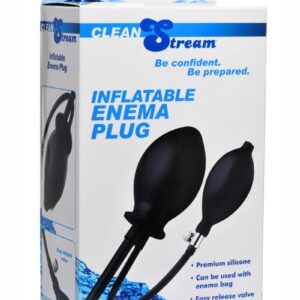 CleanStream Inflatable Enema Plug - Black