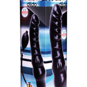 Trinity Men Inflatable 11in Dildo - Black