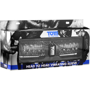 Tom Of Finland Head to Head Vibrating Sleeve - Gray