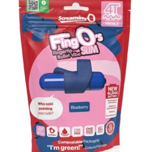 4T FingO Slim Finger Vibrator - Blueberry