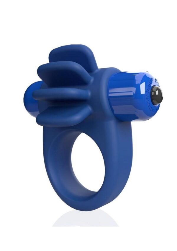 4T Skooch Vibrating Cock Ring with Clitoral Stimulator - Blueberry - Image 3
