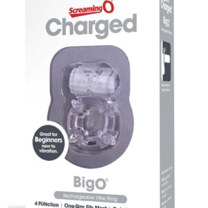 Charged BigO Rechargeable Vibrating Cock Ring - Clear