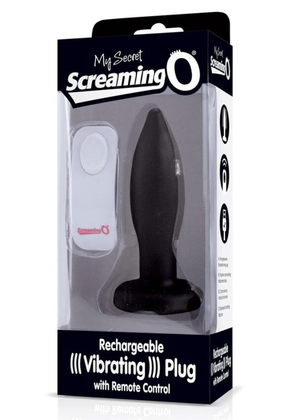 My Secret Rechargeable Vibrating Plug with Remote Control - Black