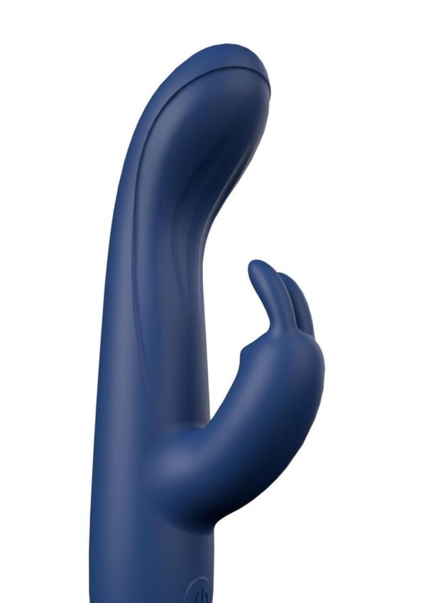 PrimO Rabbit Rechargeable Silicone Vibrator - Navy - Image 3