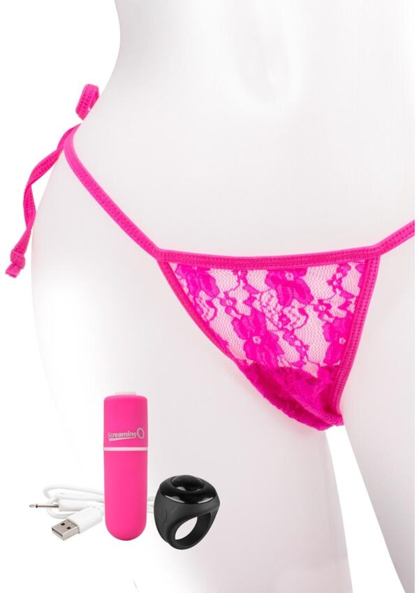 My Secret Rechargeable Panty Vibe Set with Remote Control Ring - Pink - Image 2