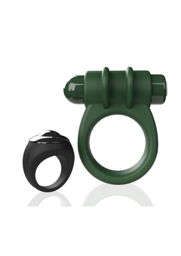 Screaming O Switch Silicone Rechargeable Vibrating Ring with Remote Control - Green - Image 2