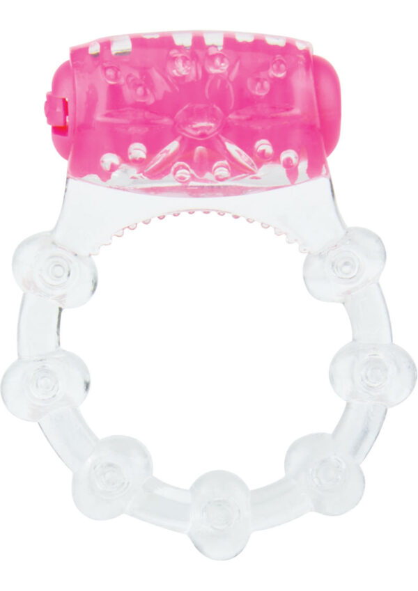Color Pop Quickie Screaming O Vibrating Ring Silicone Cock Ring - Pink - Image 2