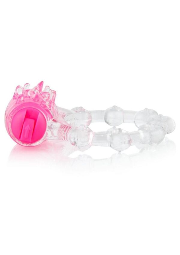 Color Pop Quickie Screaming O Vibrating Ring Silicone Cock Ring - Pink - Image 3