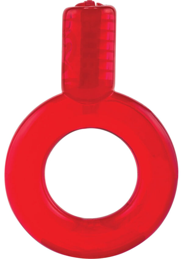 Go Vibe Ring Disposable Cock Ring - Red - Image 2