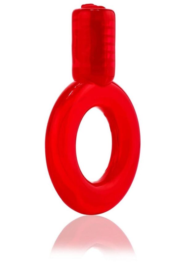 Go Vibe Ring Disposable Cock Ring - Red - Image 4