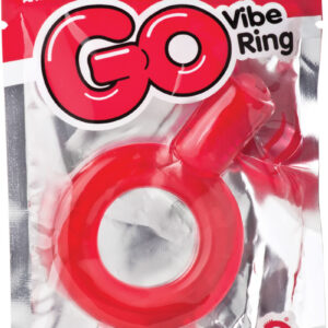 Go Vibe Ring Disposable Cock Ring - Red