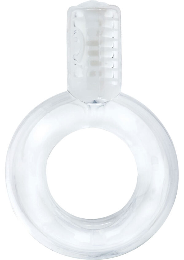 Go Vibe Ring Disposable Cock Ring - Clear - Image 2