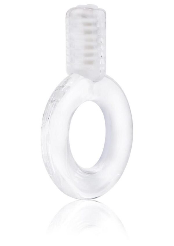 Go Vibe Ring Disposable Cock Ring - Clear - Image 4