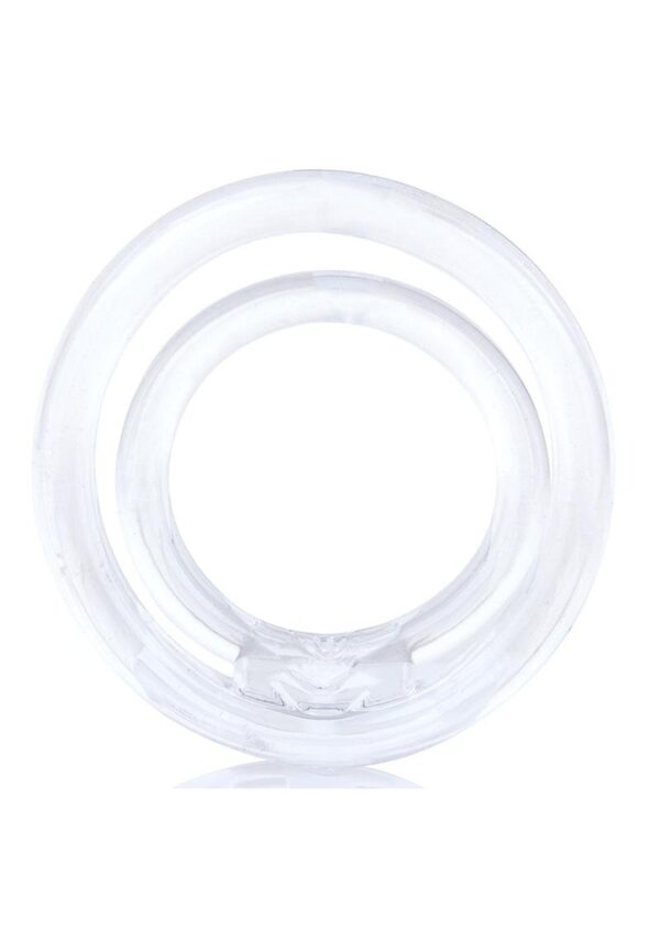 RingO 2 Stretchy Cock Ring with Testicle Sling - Clear - Image 2