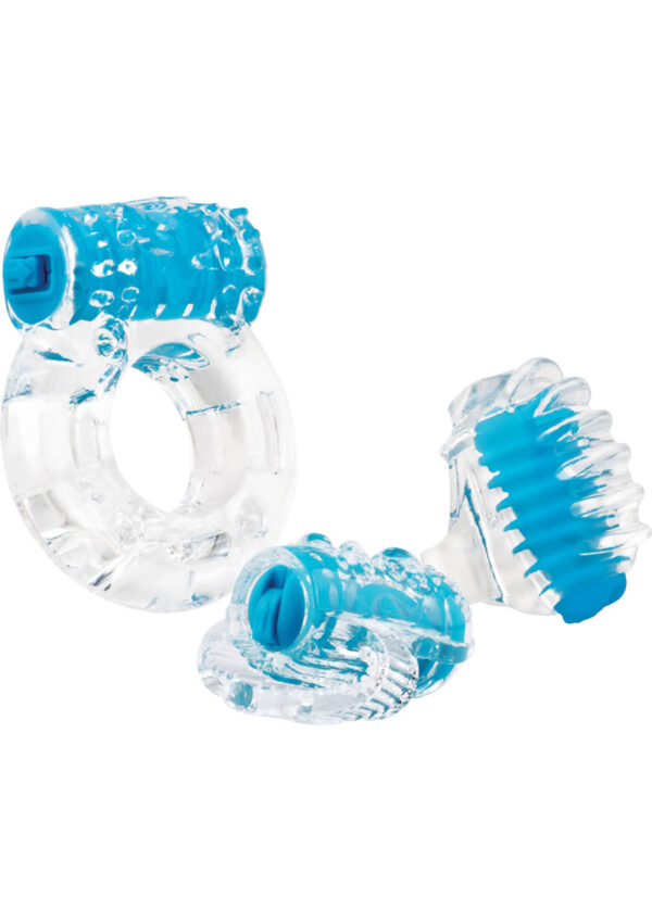 VibrOman Better Sex Kit (3 per pack) - Blue/Clear - Image 2
