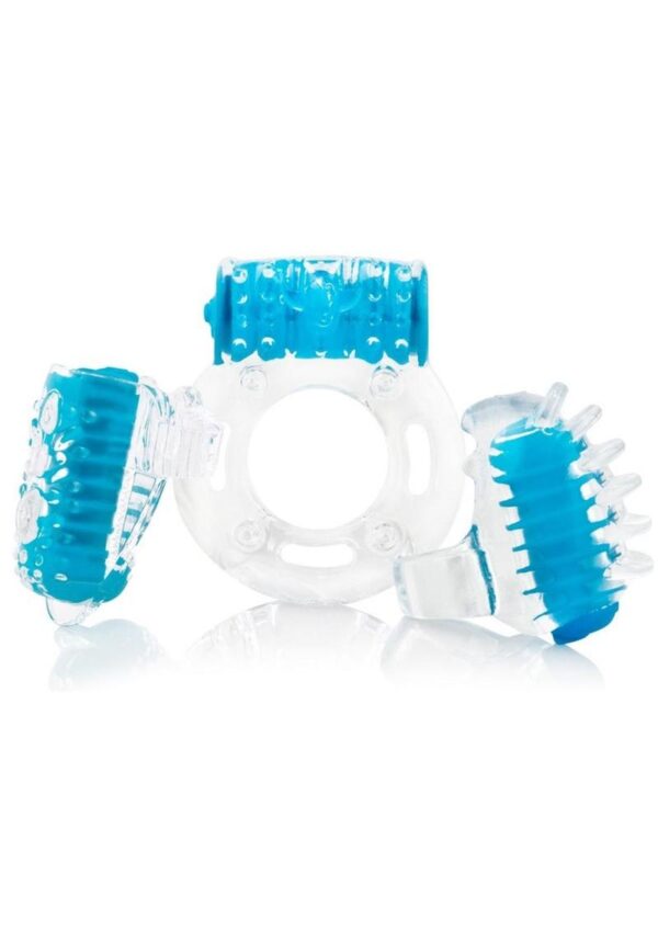 VibrOman Better Sex Kit (3 per pack) - Blue/Clear - Image 4