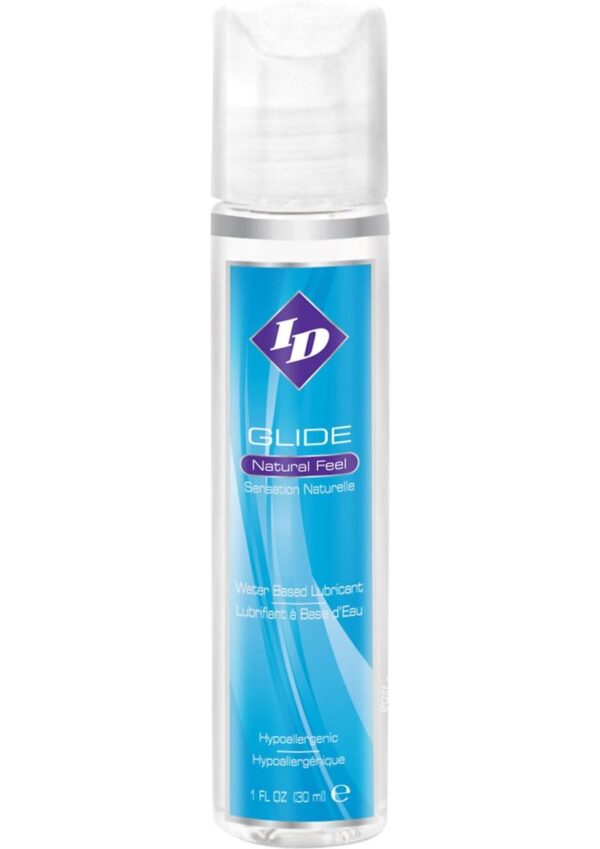 ID Glide Natural Feel Water Based Lubricant 1 Ounce Bottles 24 Each Per Counter Display - Image 2