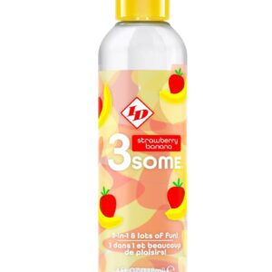 ID 3 Some 3-in-1 Multi Use Flavored Lubricant Strawberry Banana 4oz