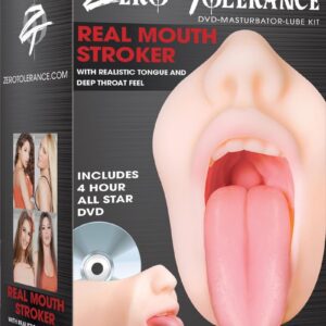 Zero Tolerance Real Mouth Stroker Masturbator with DVD - Vanilla