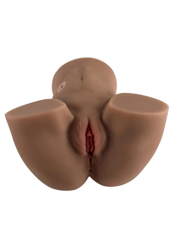 Zero Tolerance Rear Beauty Rechargeable Dual Vibrating Realistic Ass and Vagina - Chocolate - Image 2