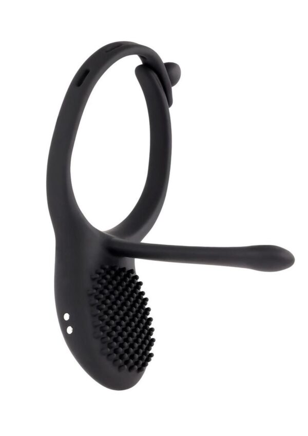 Zero Tolerance Mr. Tickler Rechargeable Silicone Cock Ring with Remote Control - Black - Image 2