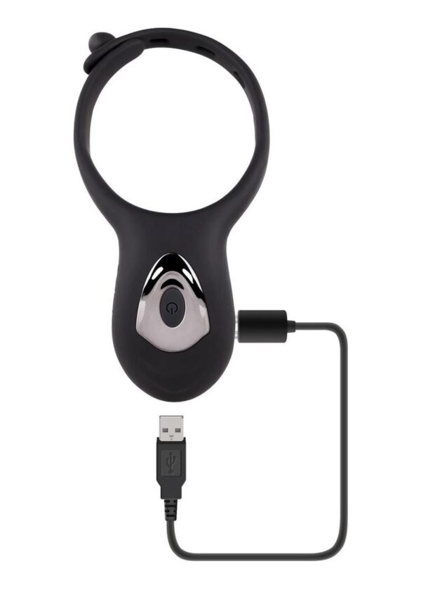 Zero Tolerance Mr. Tickler Rechargeable Silicone Cock Ring with Remote Control - Black - Image 3