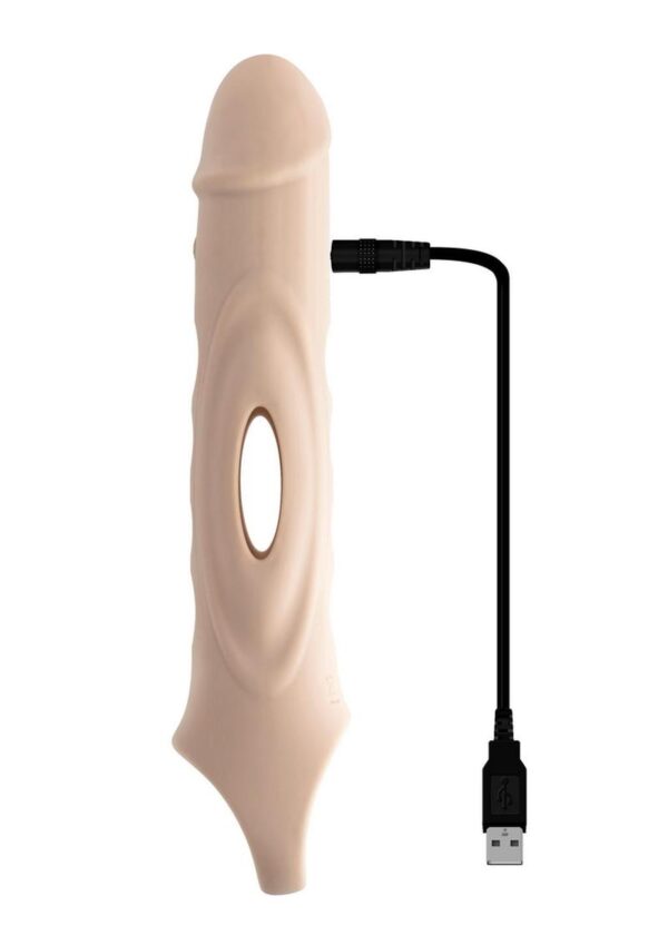 Zero Tolerance Big Boy Extender Rechargeable Silicone Penis Extension with Remote Control - Vanilla - Image 4