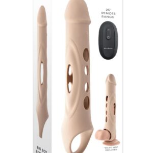 Zero Tolerance Big Boy Extender Rechargeable Silicone Penis Extension with Remote Control - Vanilla
