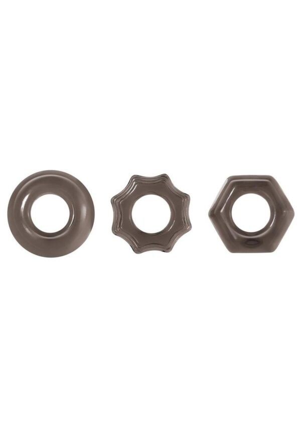 Zero Tolerance Triple Thick Cock Ring Kit (3 piece kit) - Smoke - Image 3