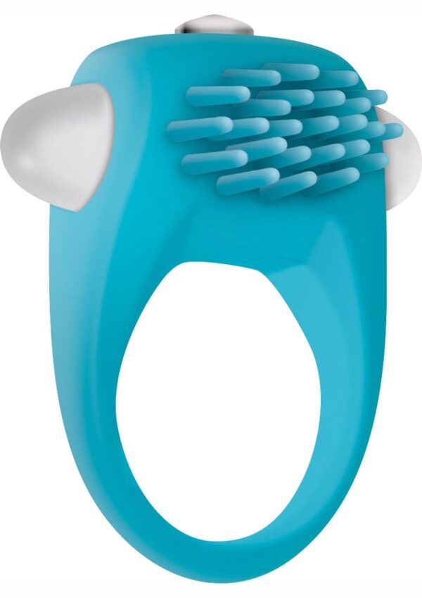 Zero Tolerance Teal Tickler Silicone Vibrating Cock Ring - Teal - Image 2