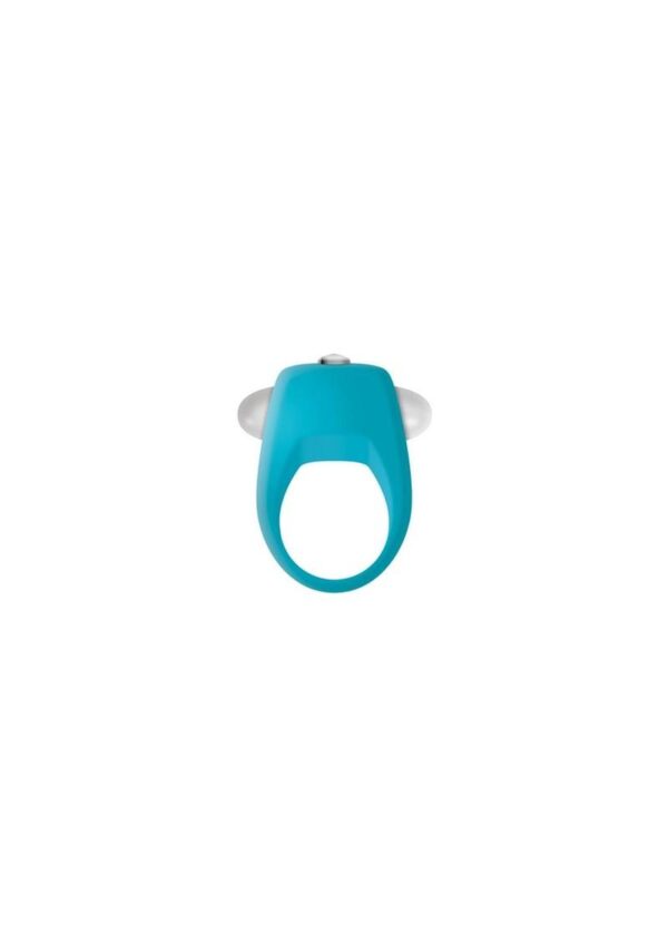 Zero Tolerance Teal Tickler Silicone Vibrating Cock Ring - Teal - Image 3