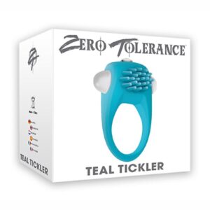 Zero Tolerance Teal Tickler Silicone Vibrating Cock Ring - Teal