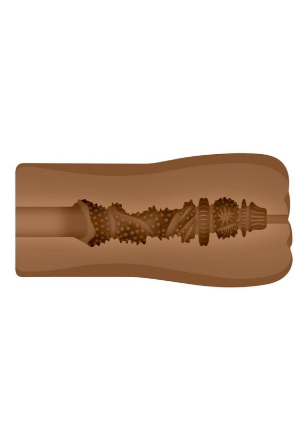Zero Tolerance Tight Lipped Rechargeable Pussy Masturbator - Chocolate - Image 4