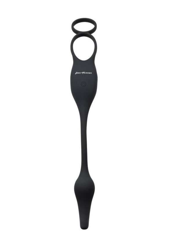 Zero Tolerance Plug and Tug Rechargeable Silicone Anal Plug and Cock Ring - Gray - Image 2