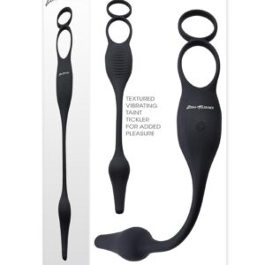 Zero Tolerance Plug and Tug Rechargeable Silicone Anal Plug and Cock Ring - Gray