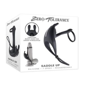 Zero Tolerance Saddle Up Rechargeable Silicone Cock Ring - Black