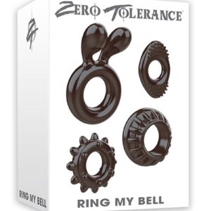 Zero Tolerance Ring My Bell Cock Ring Kit (4 piece kit) - Smoke