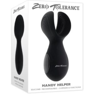 Zero Tolerance Handy Helper Rechargeable Silicone Stroker - Black