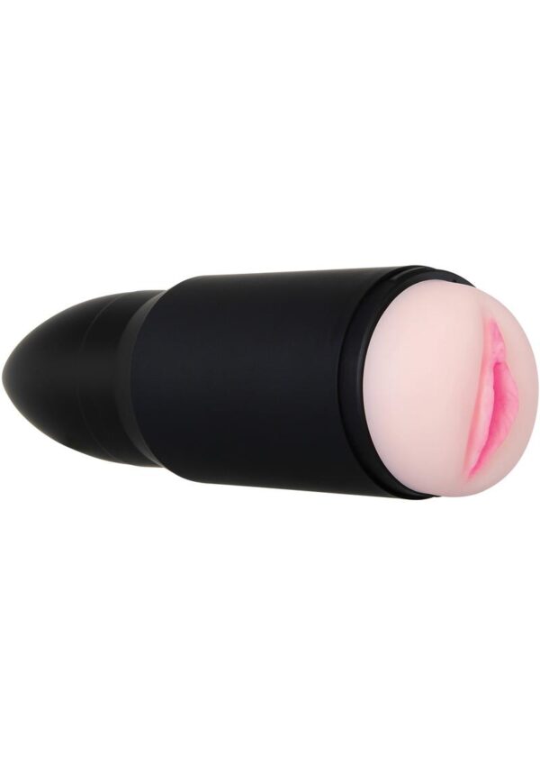 Zero Tolerance Shell Shock Rechargeable Vibrating Pussy Stroker with DVD Download - Black - Image 2