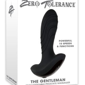 Zero Tolerance The Gentleman Rechargeable Silicone Vibrating Prostate Massager - Black