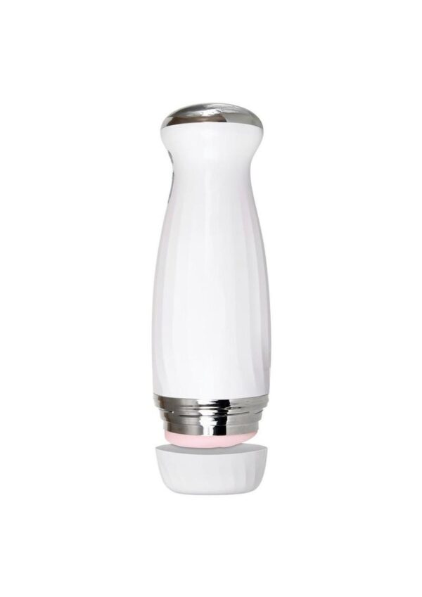 Zero Tolerance The Thrusting Stroker Rechargeable Vibrating Pussy Masturbator - Vanilla/White - Image 3