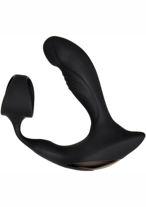 Zero Tolerance Strapped and Tapped Silicone Vibrating Prostate Stimulator with Remote Control - Black - Image 2