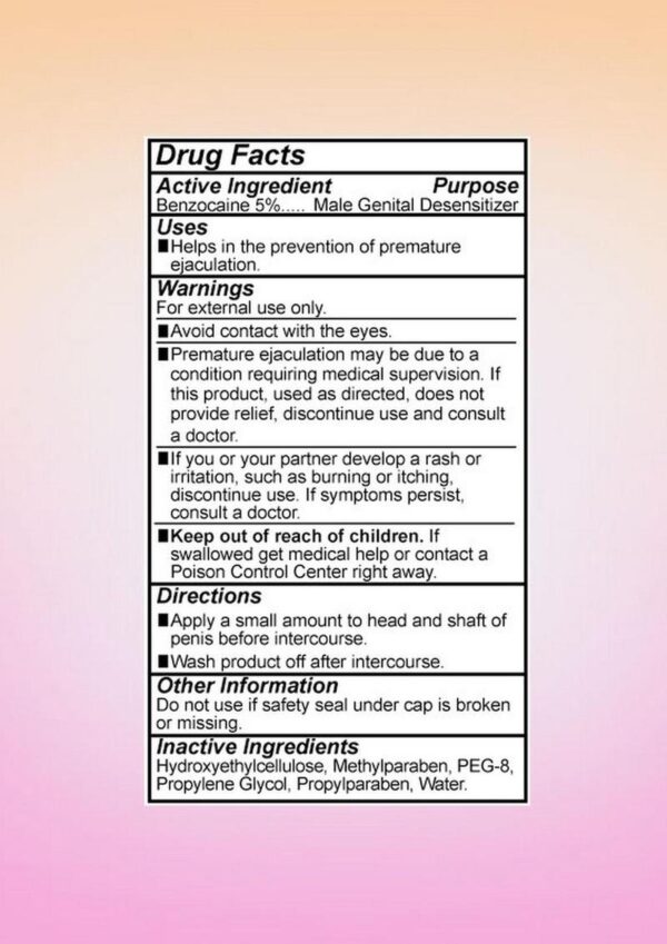 Body Action Stayhard Water Based Lubricant 2 oz - Image 2